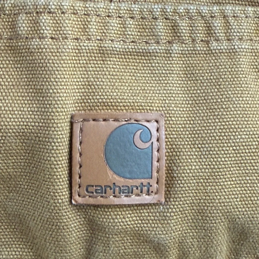Carhartt Toddler Tan Canvas Bib Overalls‎ 24 Months Snap Leg 100 Cotton